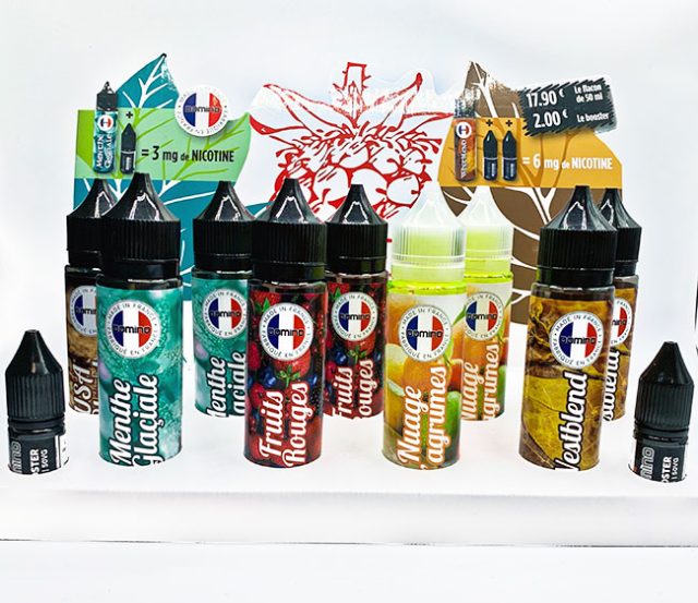 Domino e-liquide présentoir carton